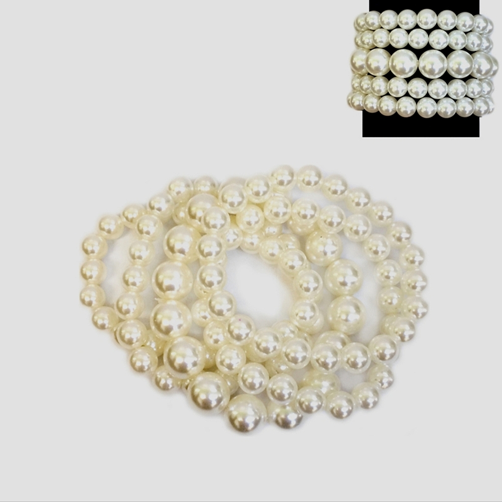 Classic Vintage Style Faux Pearl Bracelet Set Church Tea Formal Business…